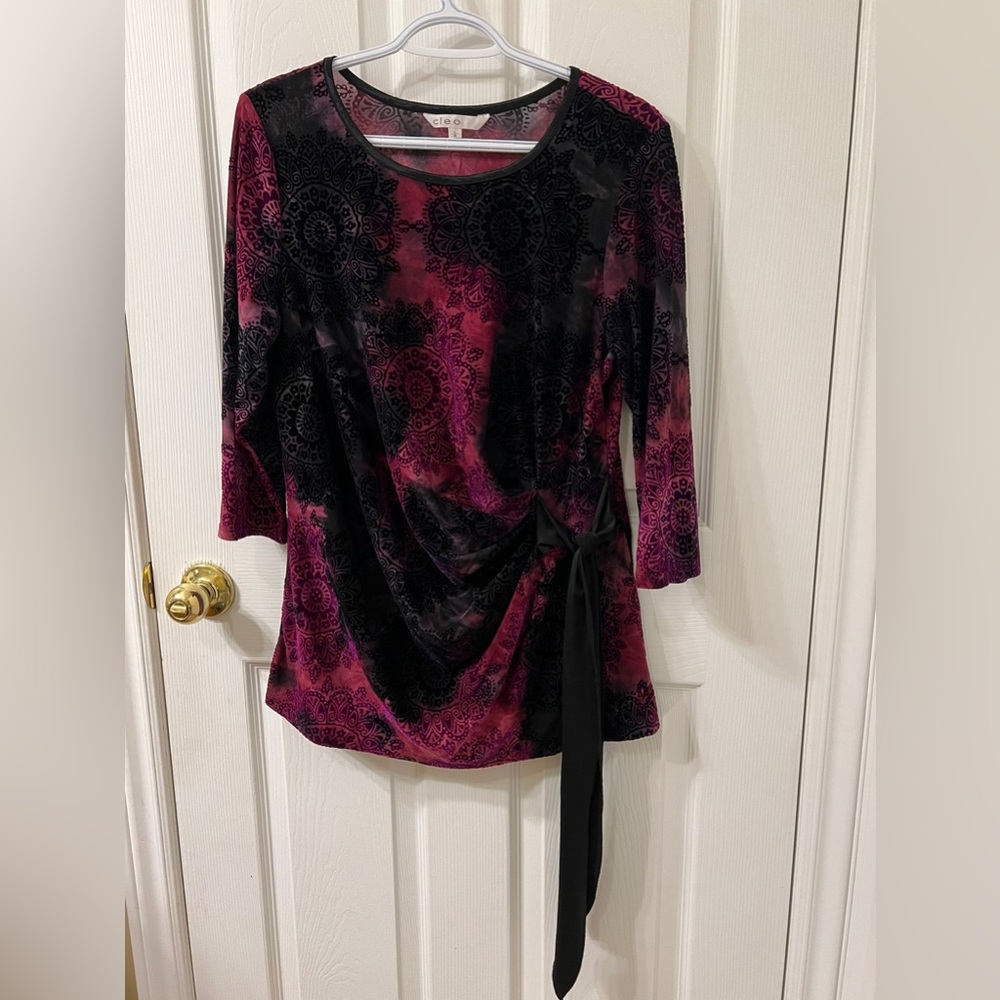 Cleo Blouse ochre with black, size L